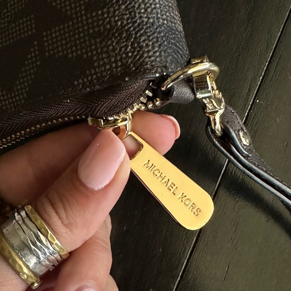 Michael Kors gold, brown snake print wallet - Used - Picture 4 of 5